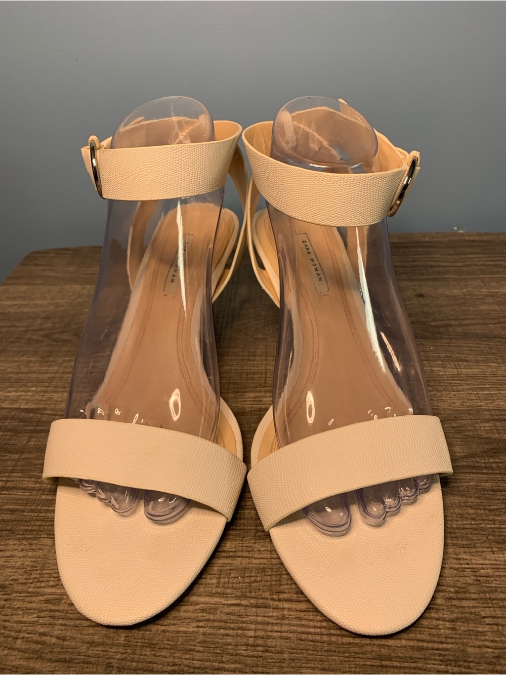 Zara Woman strappy sandals in white